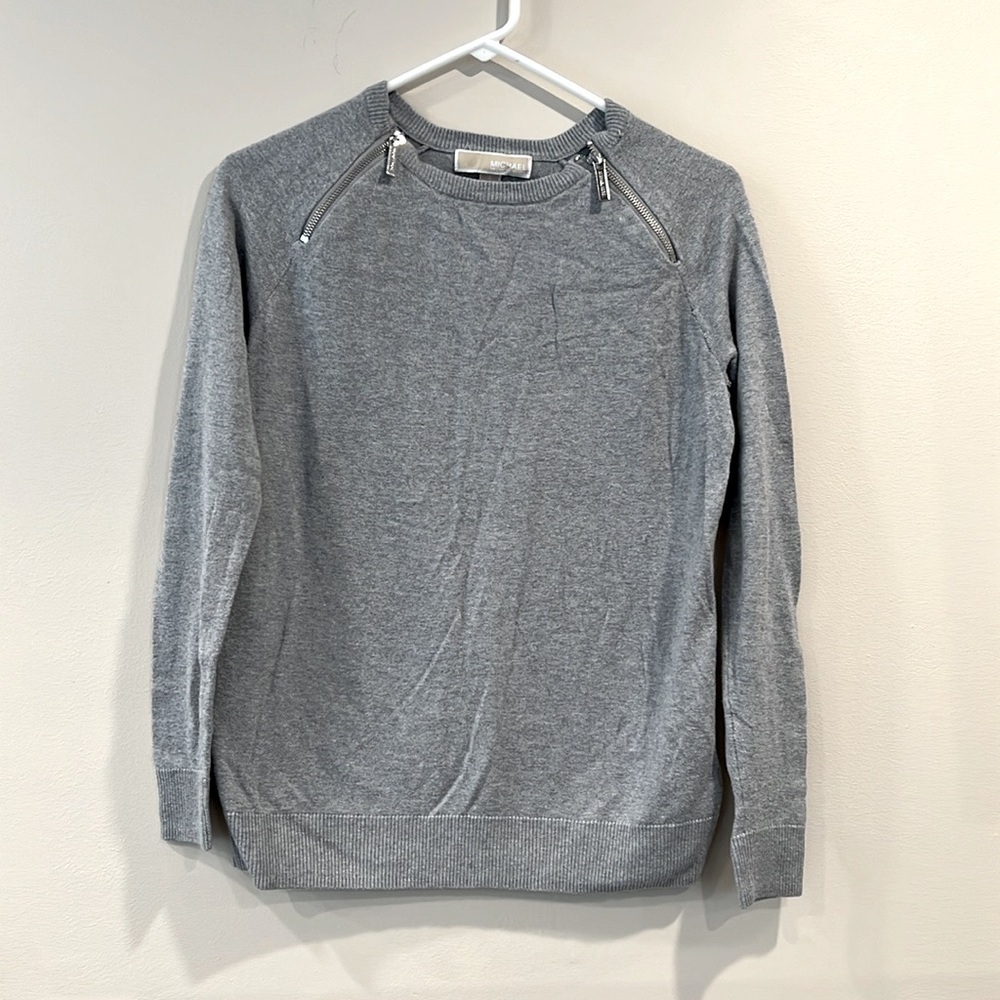 🔥Michael Kors Gray Top with Zipper Accents🔥
